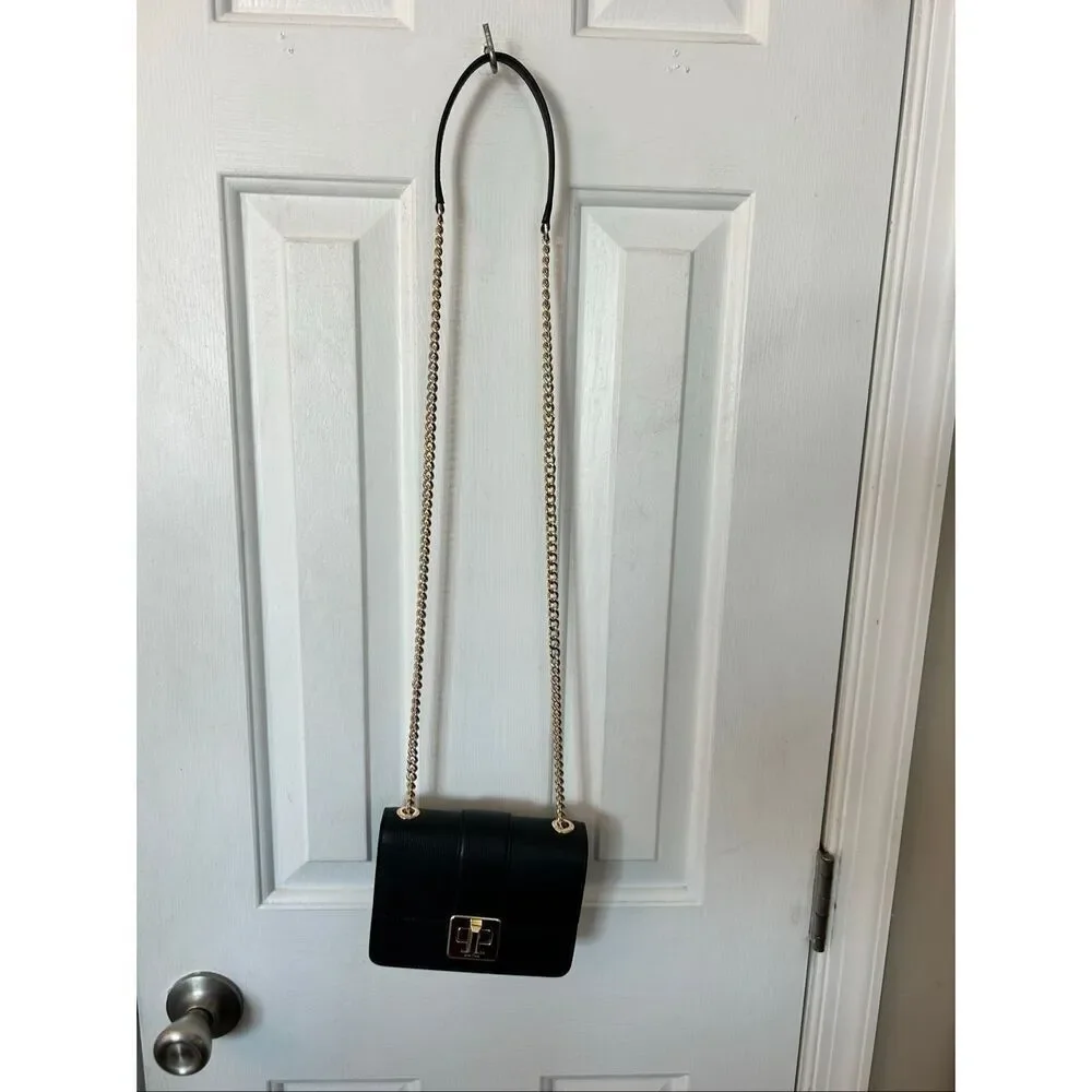 Kate spade black Phoebe Turnlock Mini Flap Crossbody new retail $399